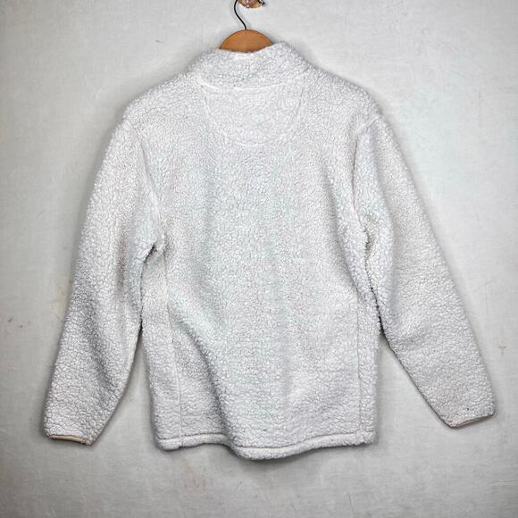 Southern Shirts sherpa quarter zip pullover jacket women’s size small beige - Picture 2 of 5
